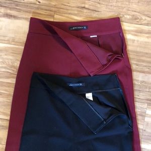 ZARA Wide Leg Dress Pants. High Waist, Cropped